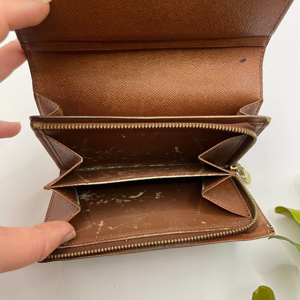 Louis Vuitton Tresor Monogram Wallet Vintage Porte Monnaie Brown Canvas - Picture 10 of 13